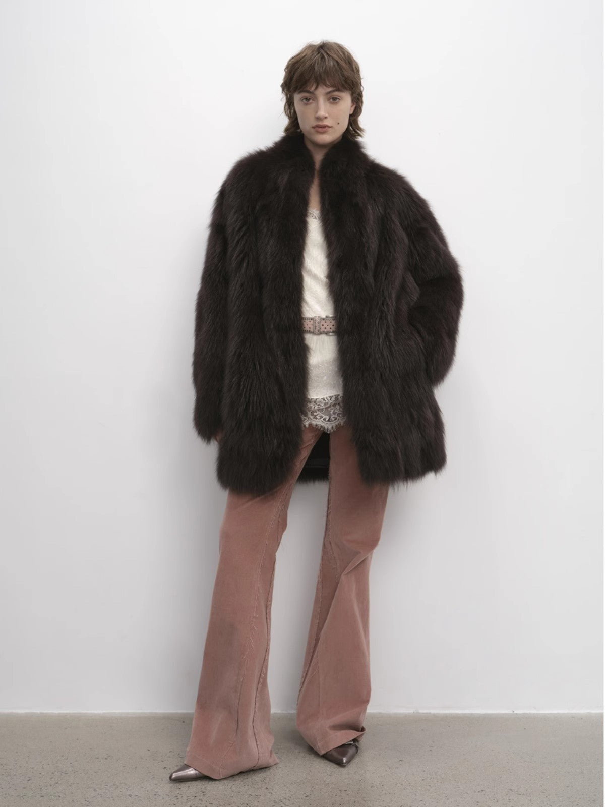 Light Years Away Imported Crown Grade Fox Fur Fashion Light Luxury Style Suit Collar Mid-Length Fur-3