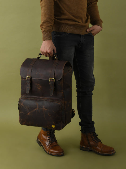 Layne Vintage Leather Backpack-1