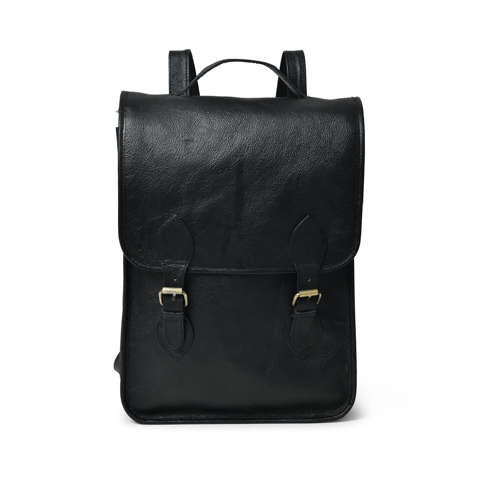 Penny Leather Backpack- Black-0