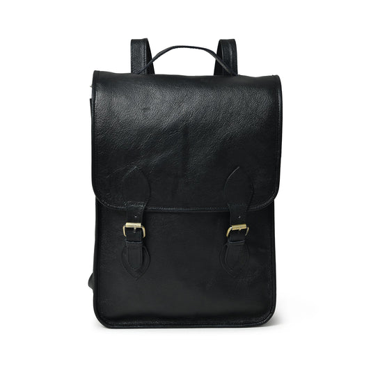 Penny Leather Backpack- Black-0