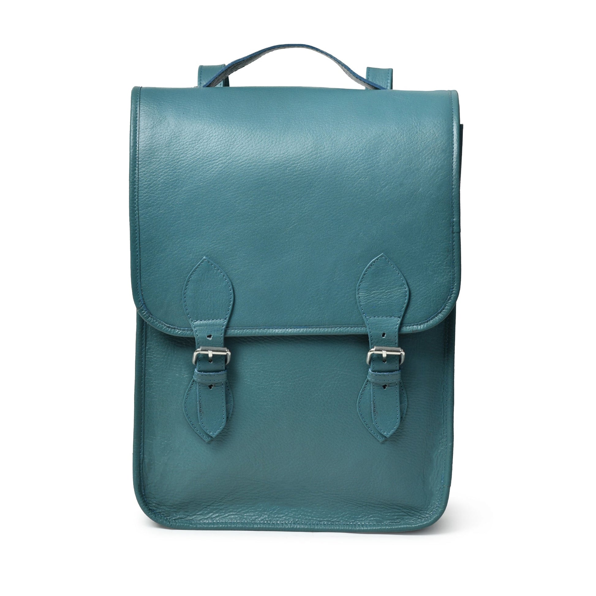 Penny Leather Backpack- Blue-0