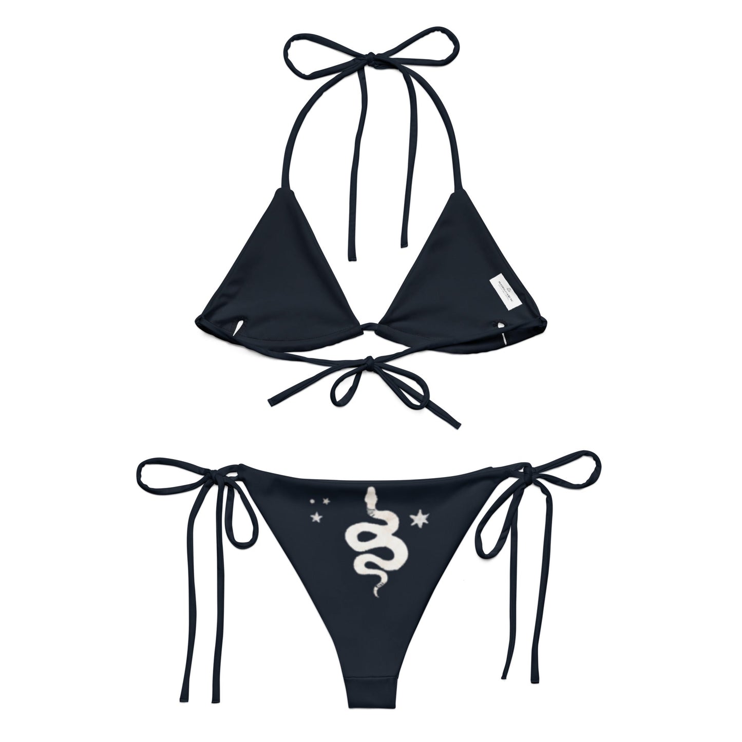 Vega String Bikini in Black Draco-4