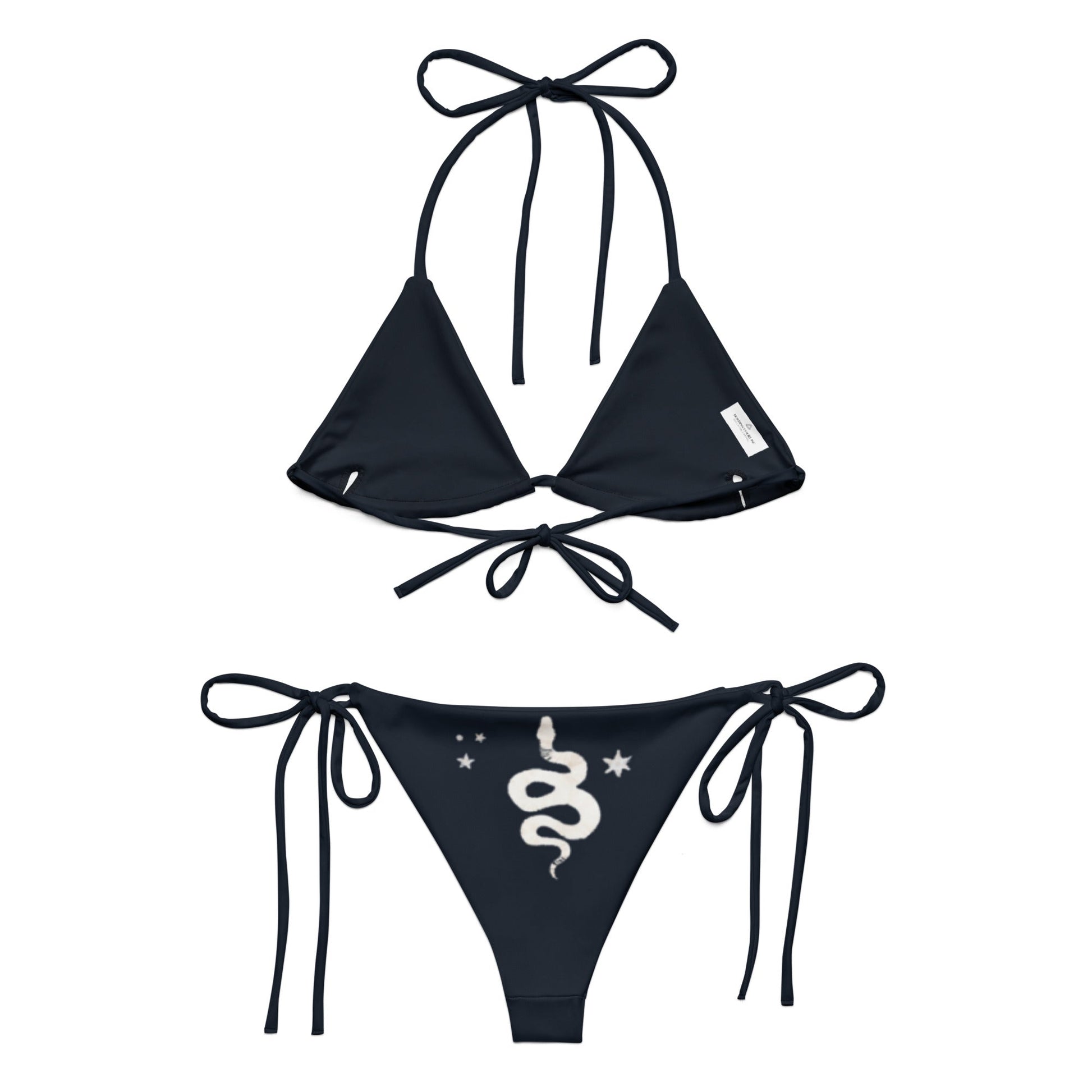 Vega String Bikini in Black Draco-4